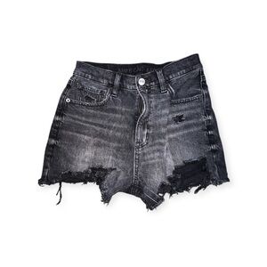 American Eagle Outfitters Black Distressed Jean Shorts